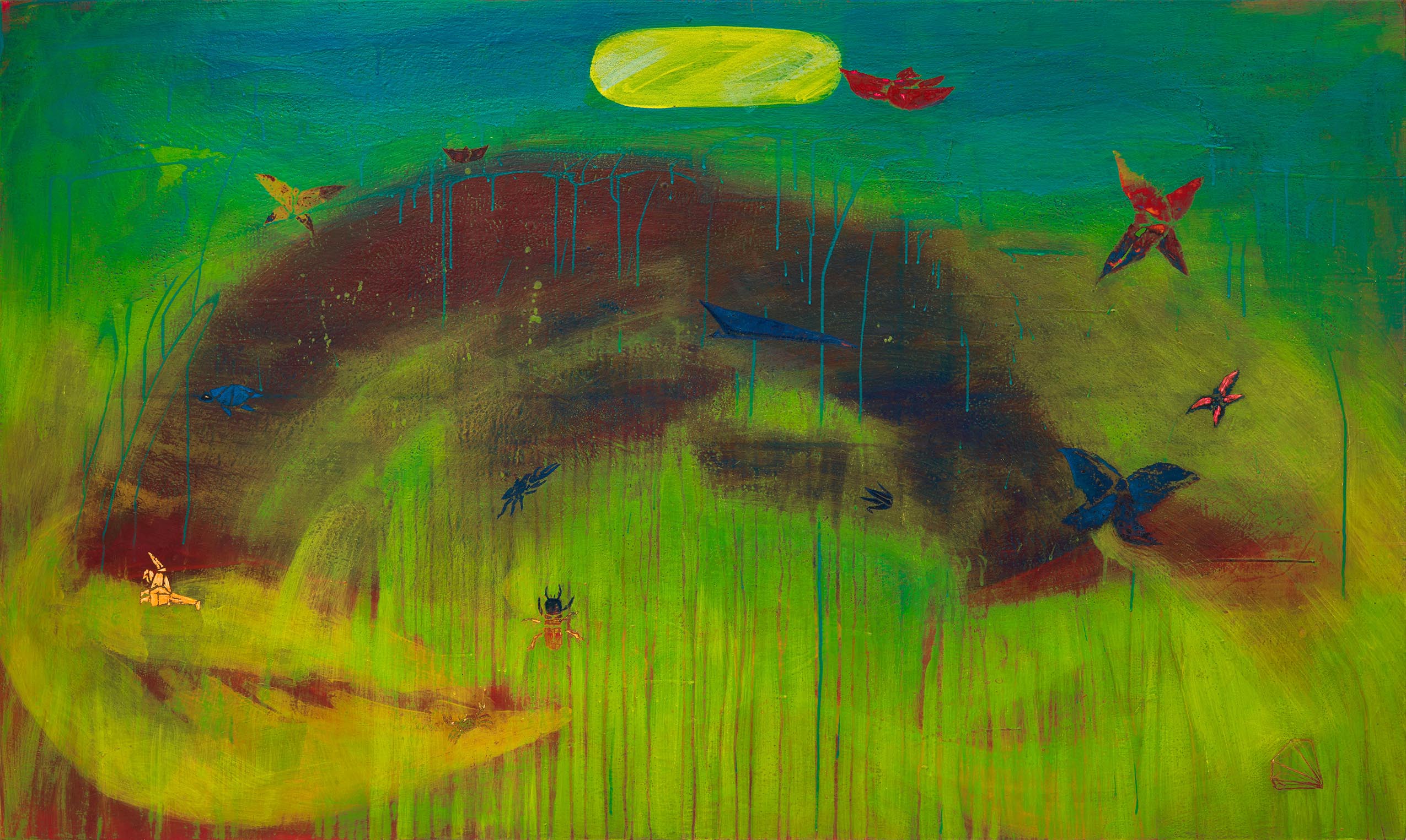 와이퍼 위에 색종이접기