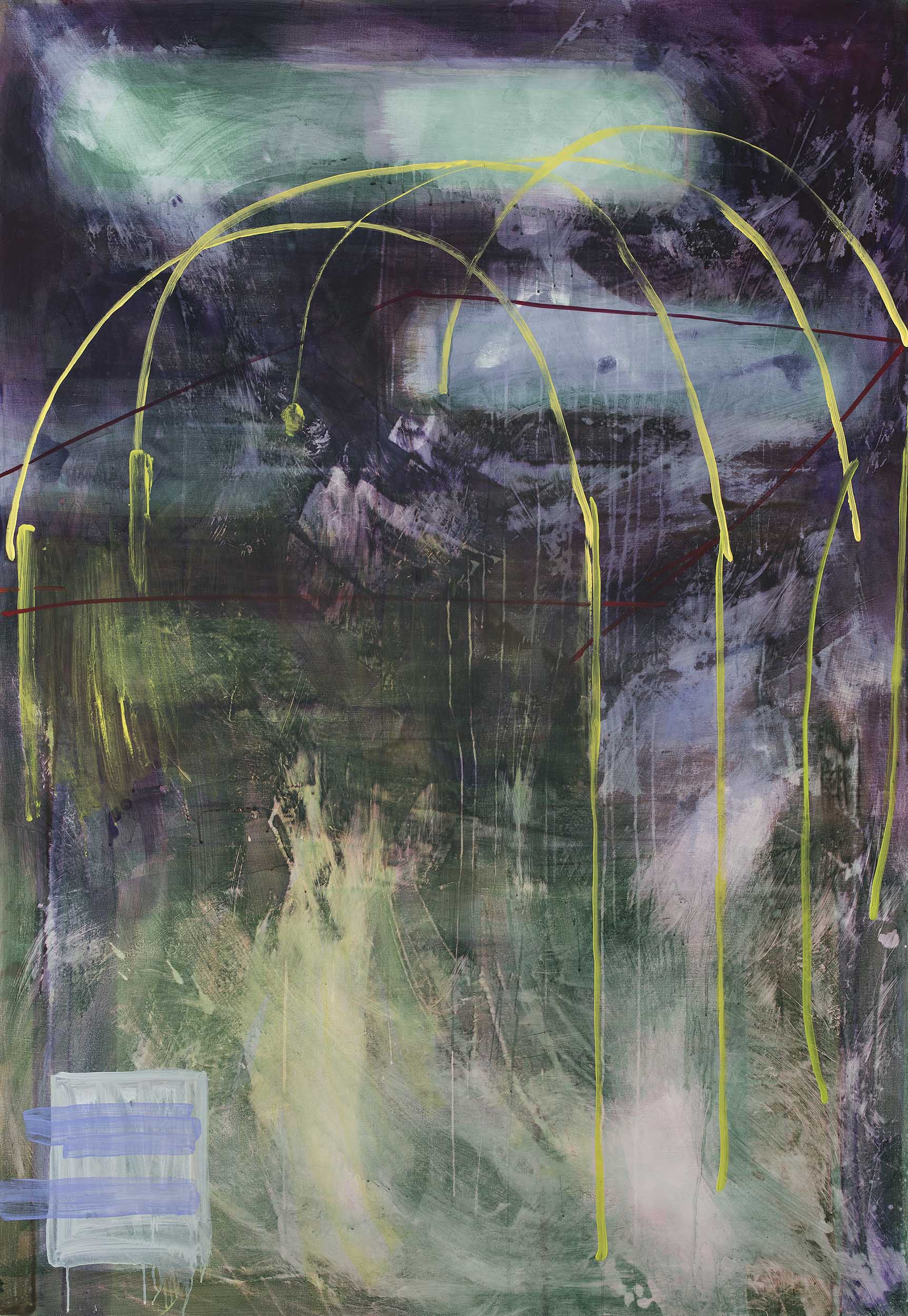 Vinyl house on canvas